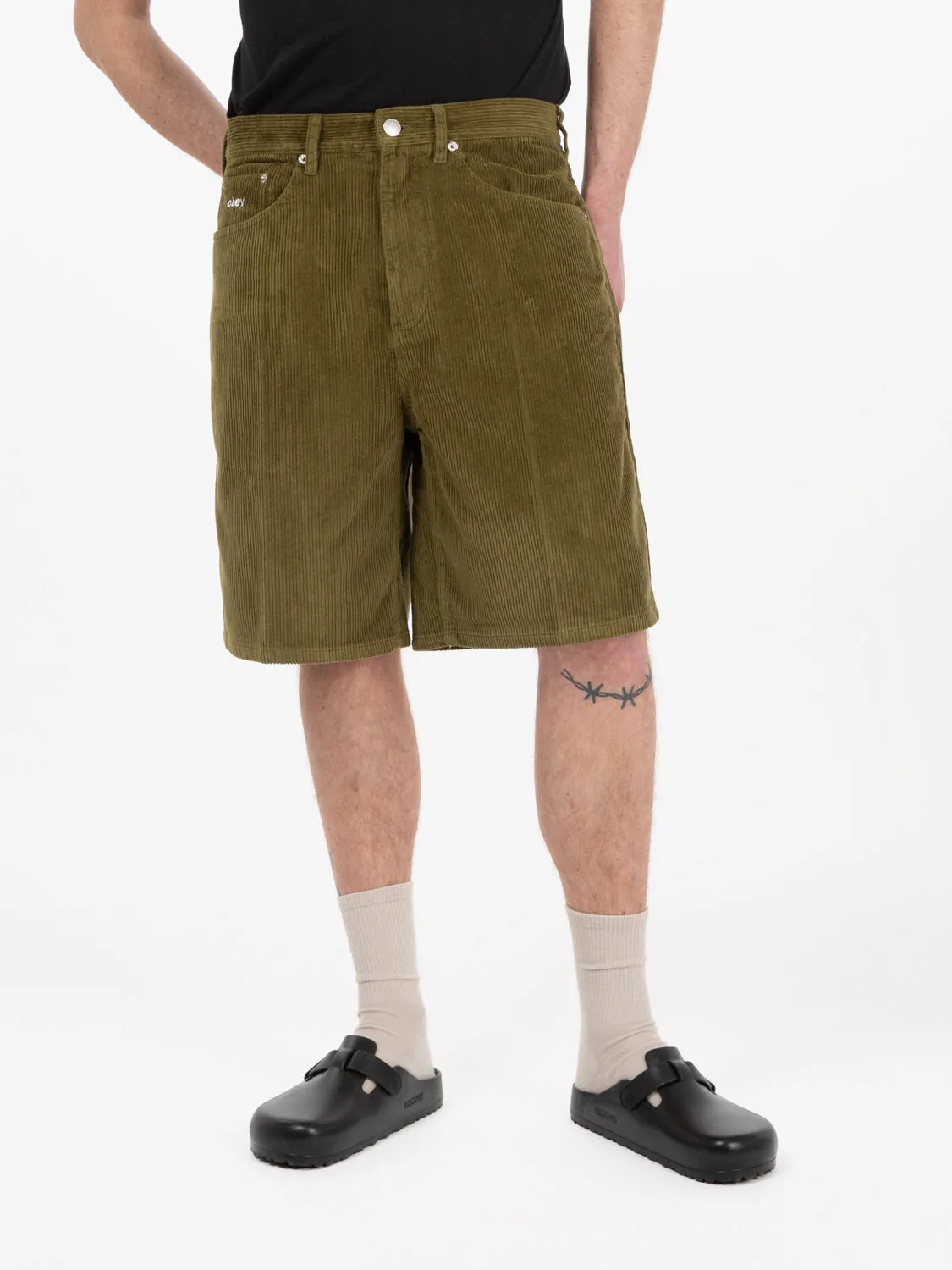 Bermuda Bigwig corduroy baggy moss green