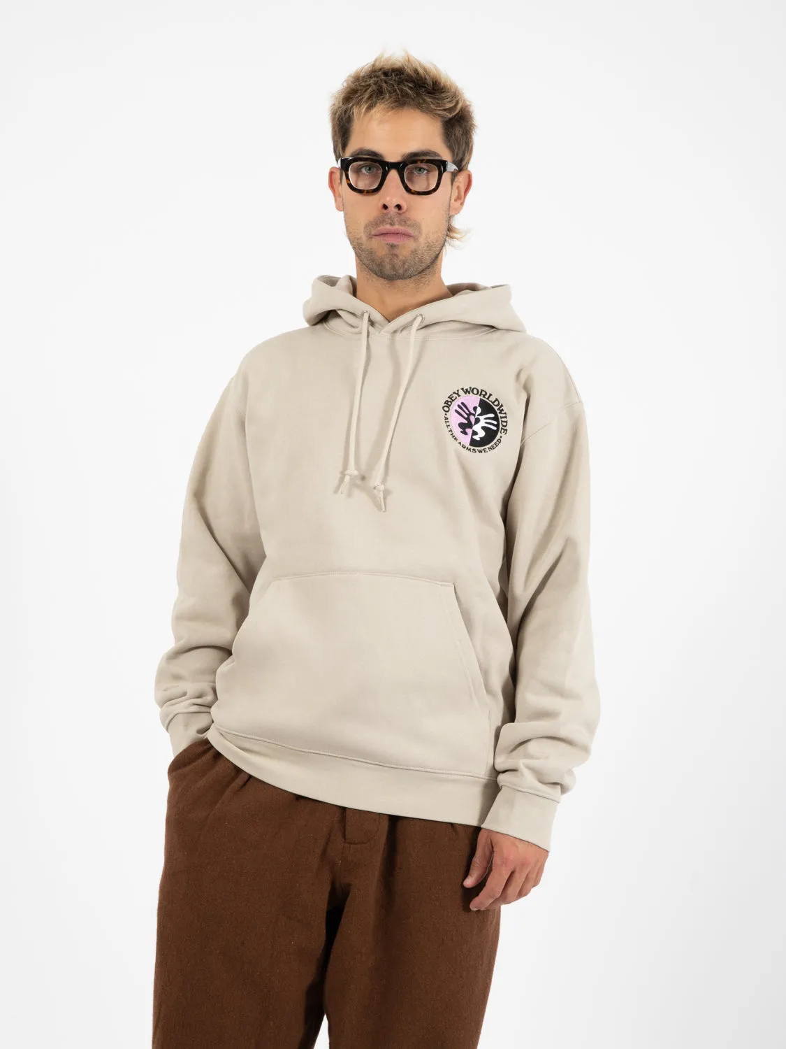 Felpa All Arms Hood Box Fit premium silver grey