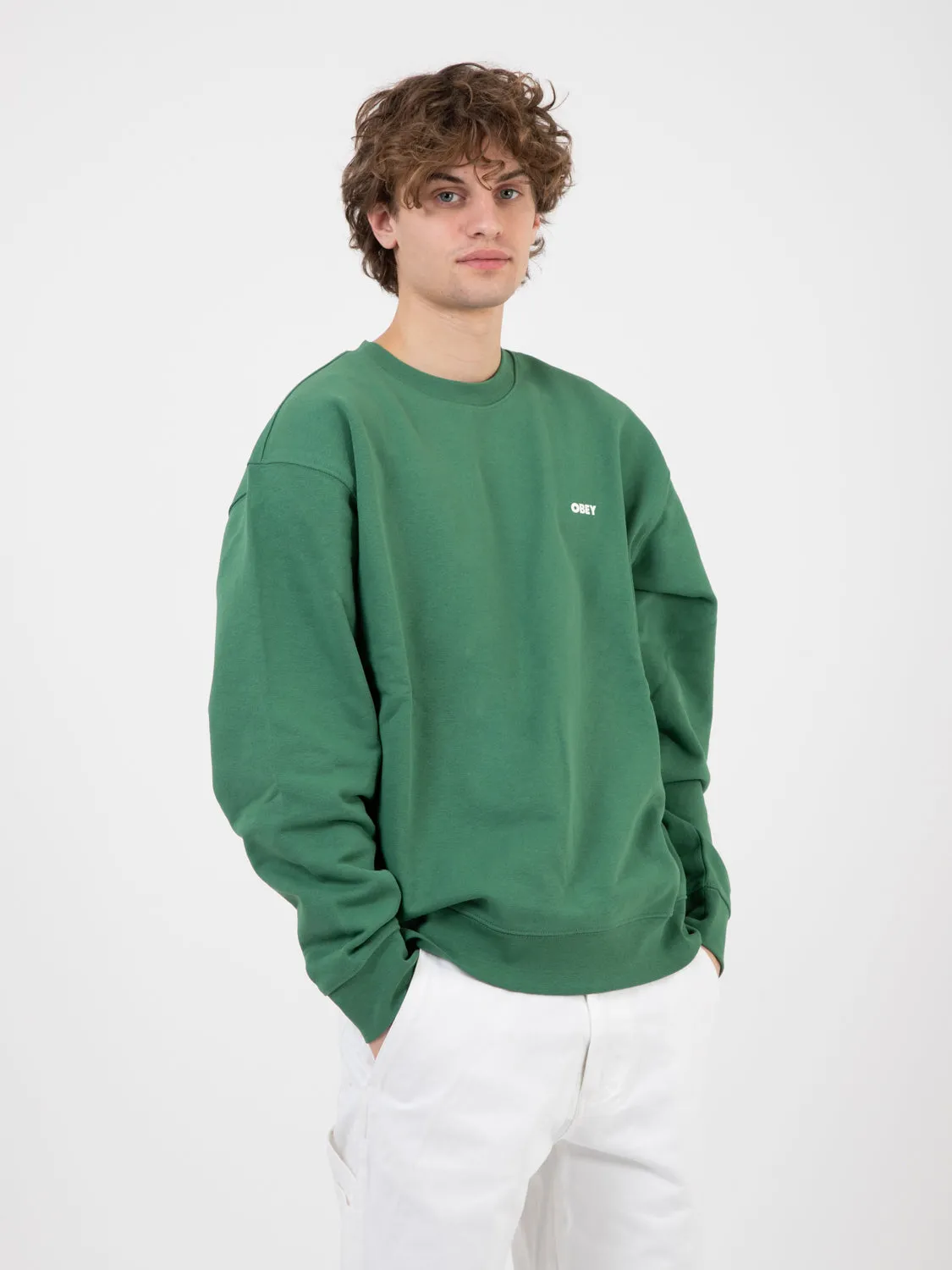 Obey Bold Crew palm leaf