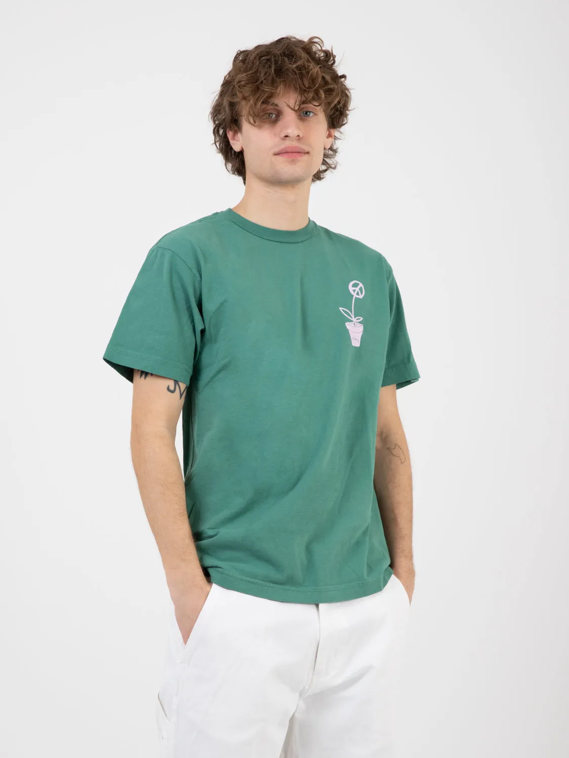 Obey Peace Flower palm leaf