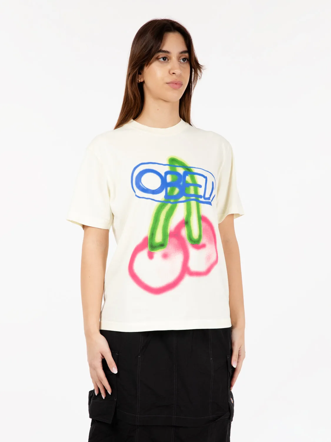 T-shirt Fuzzy Cherry pigment unbleached