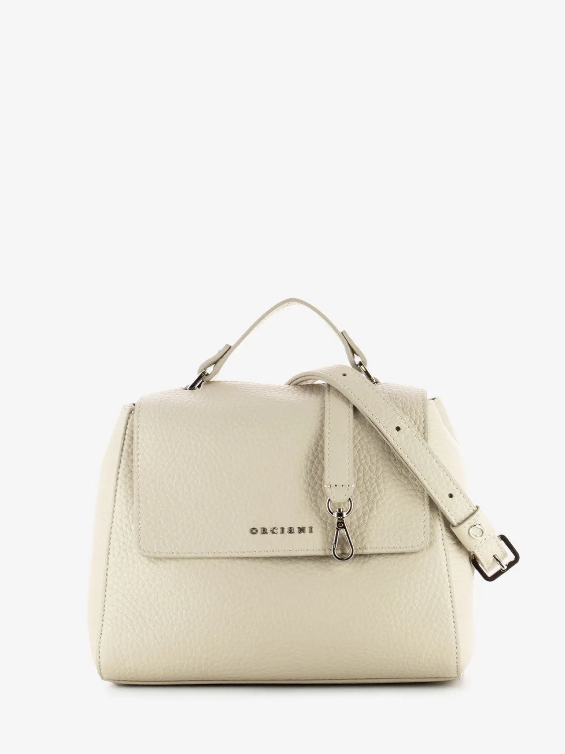 Borsa a mano piccola Sveva Soft avorio