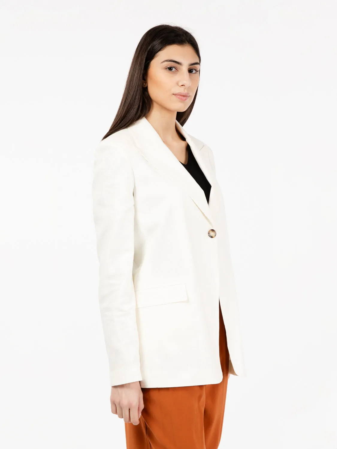 Blazer punta lancia panna