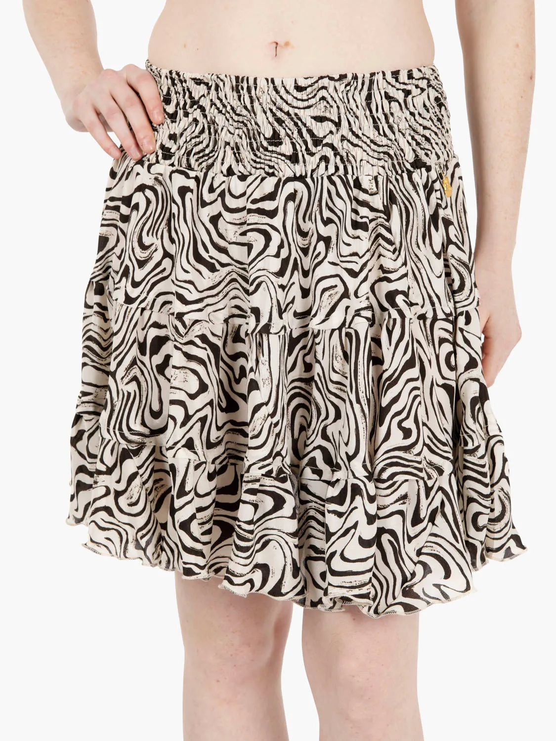Gonna corta zebrata bianco / nero