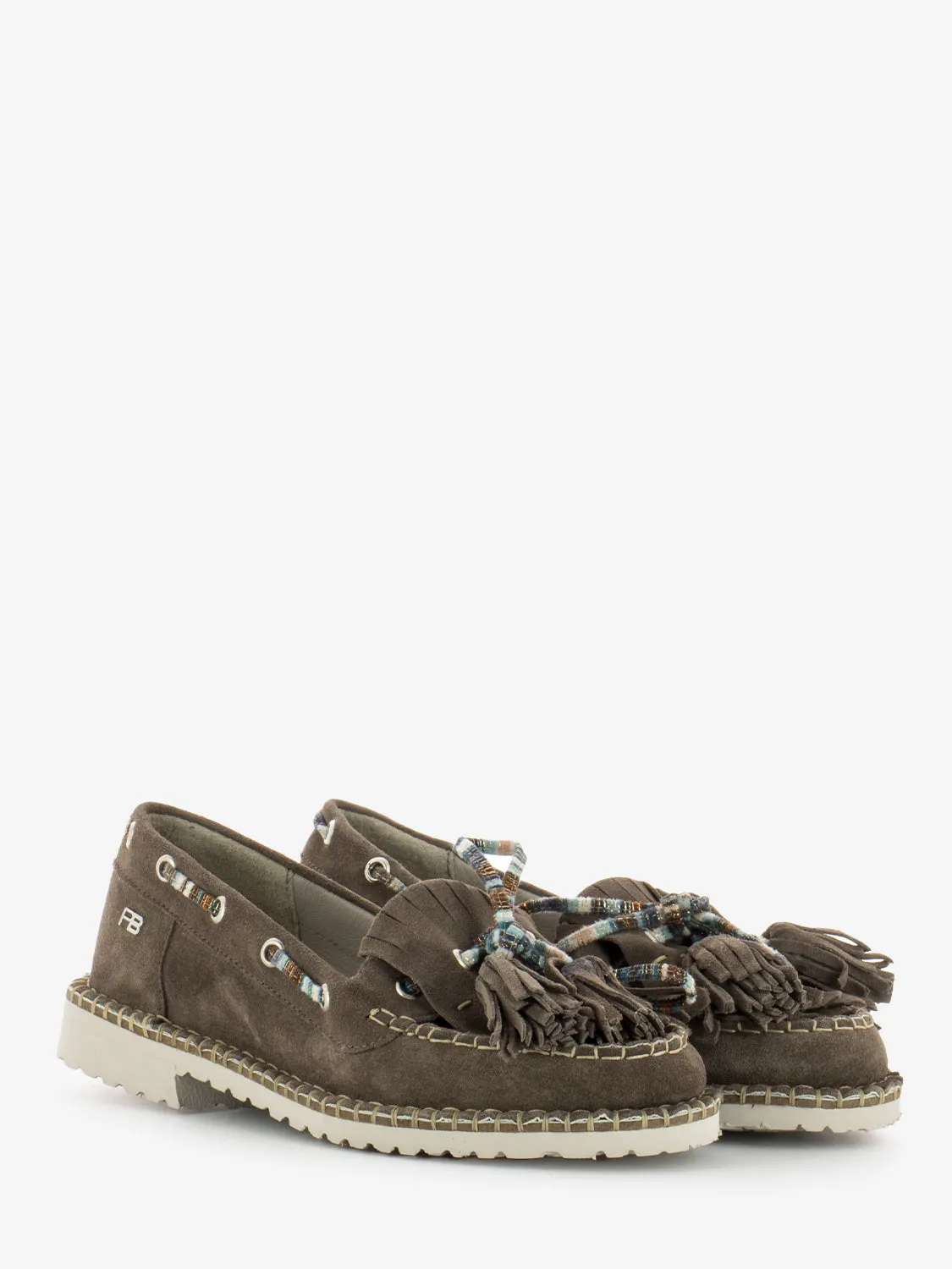 Mocassini Mae camoscio taupe