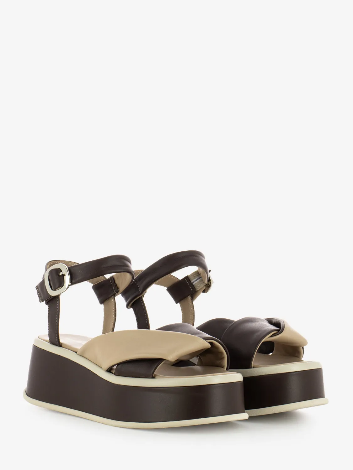 Sandali con zeppa Ranya dreamer choco / sand