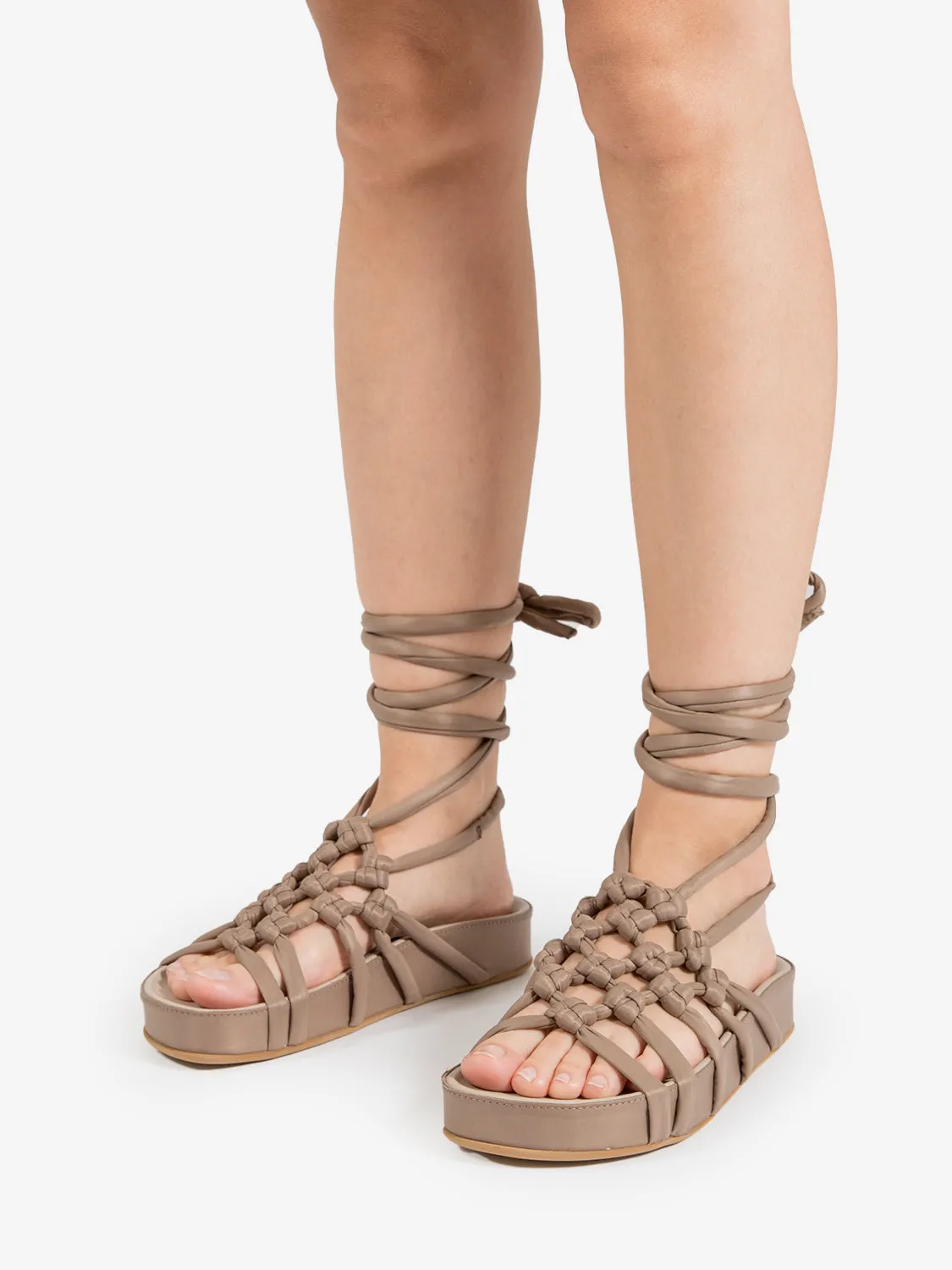 Sandali Oska cotton taupe