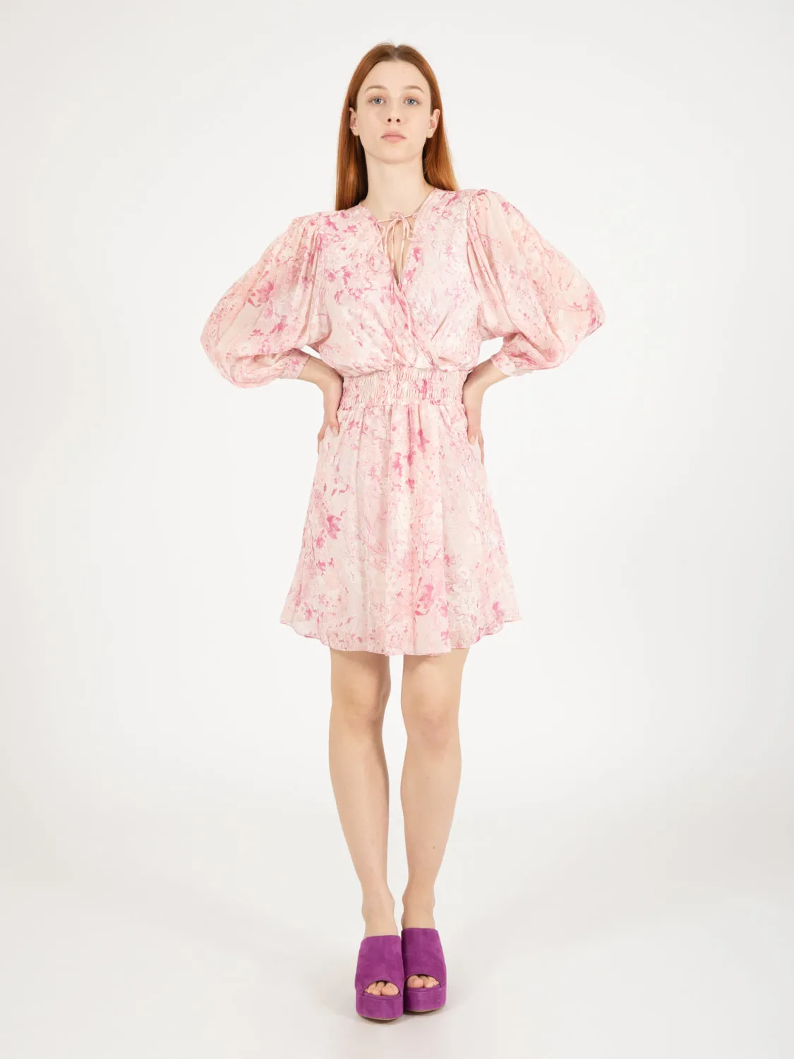 Abito corto fantasia floreale