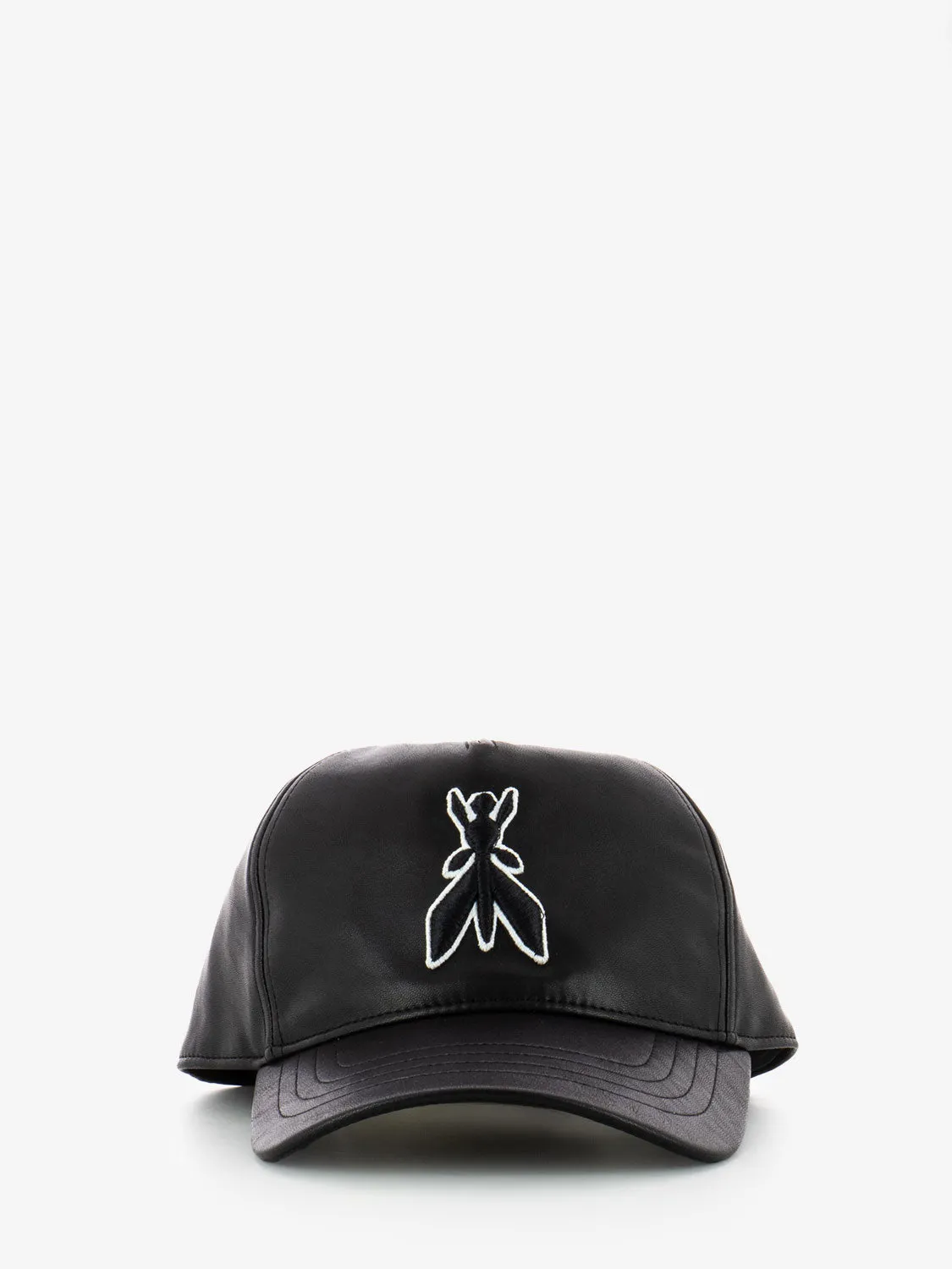 Cappello Baseball in ecopelle nero