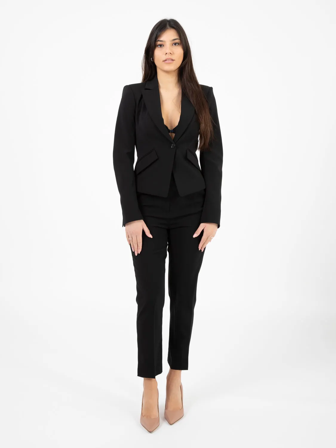 Blazer monopetto slim nero