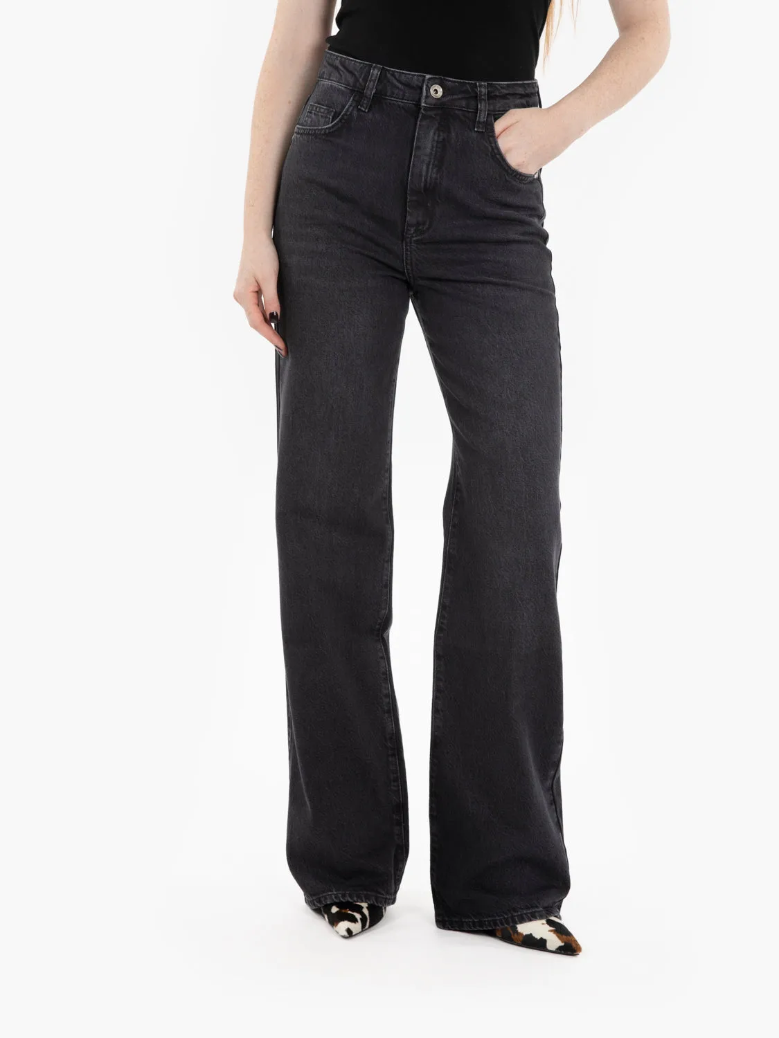 Jeans dritto black wash