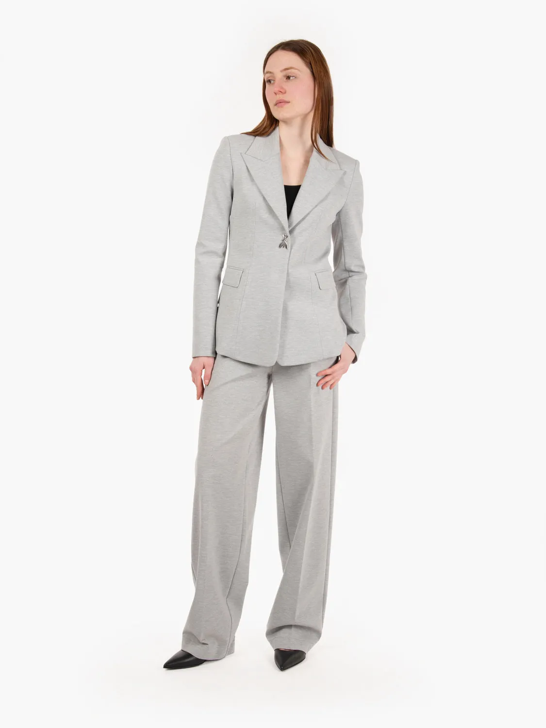 Pantaloni punto stoffa grigi