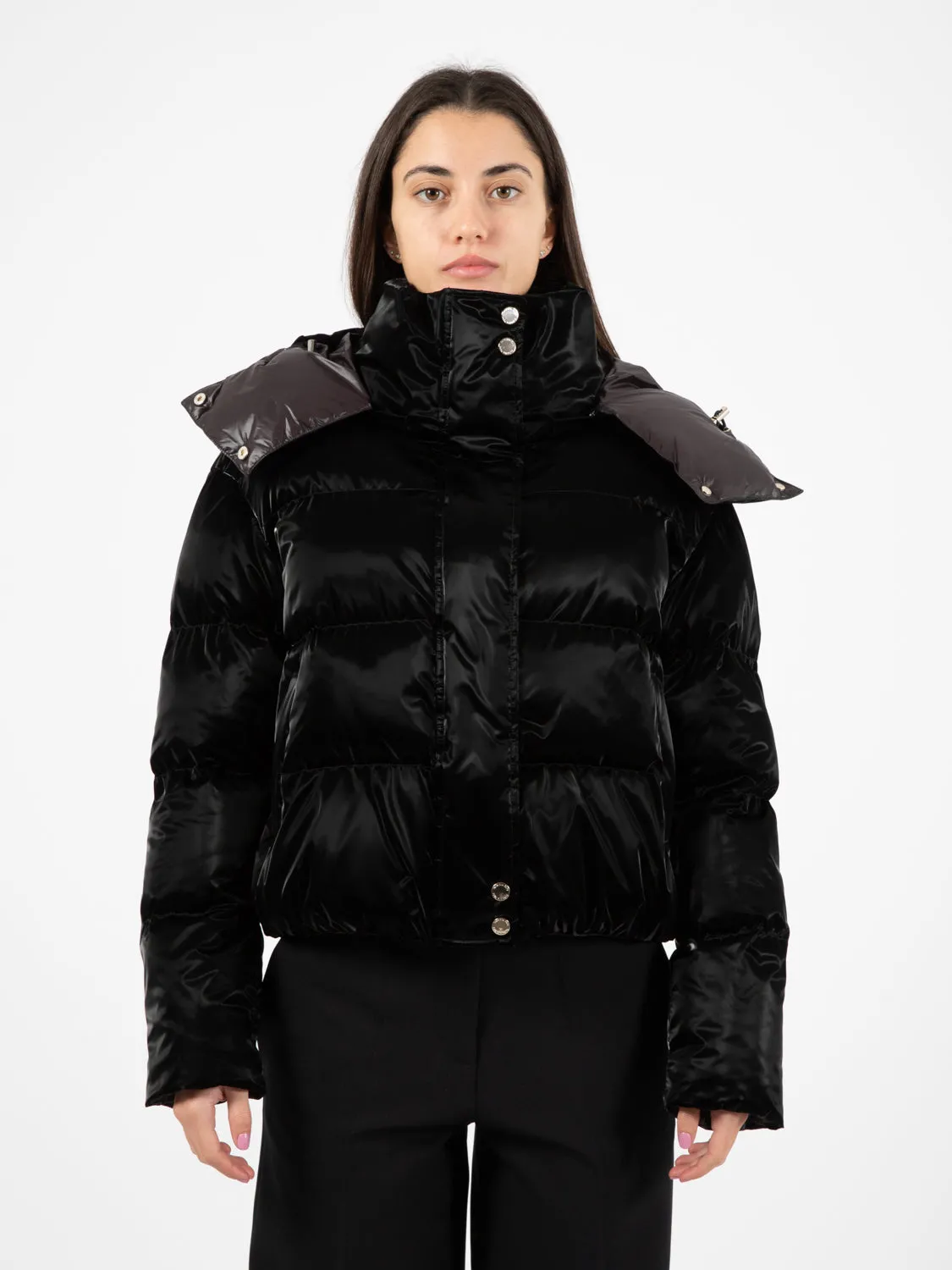 Piumino effetto vinile Eldorado nero