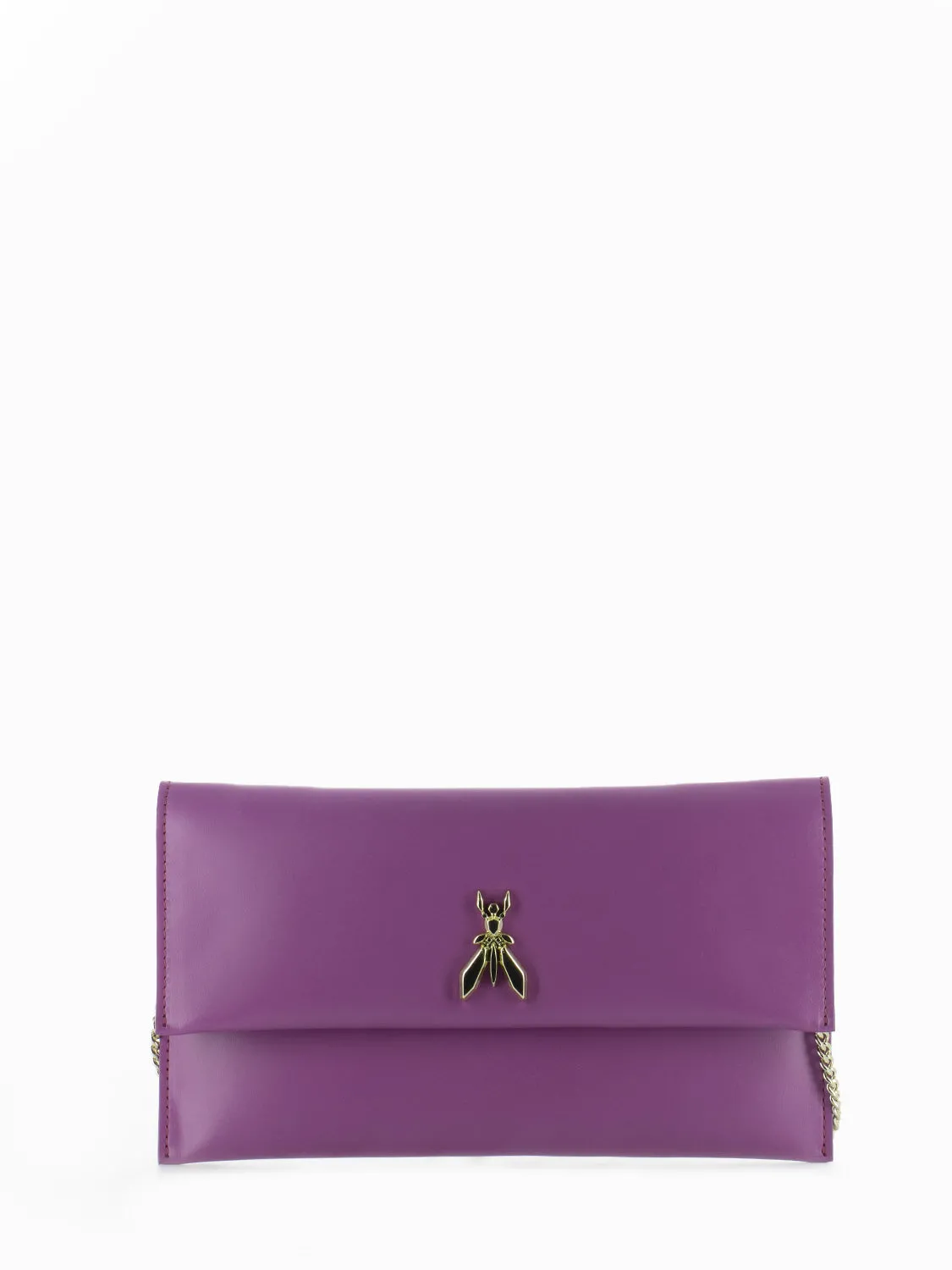Pochette in pelle orchid purple