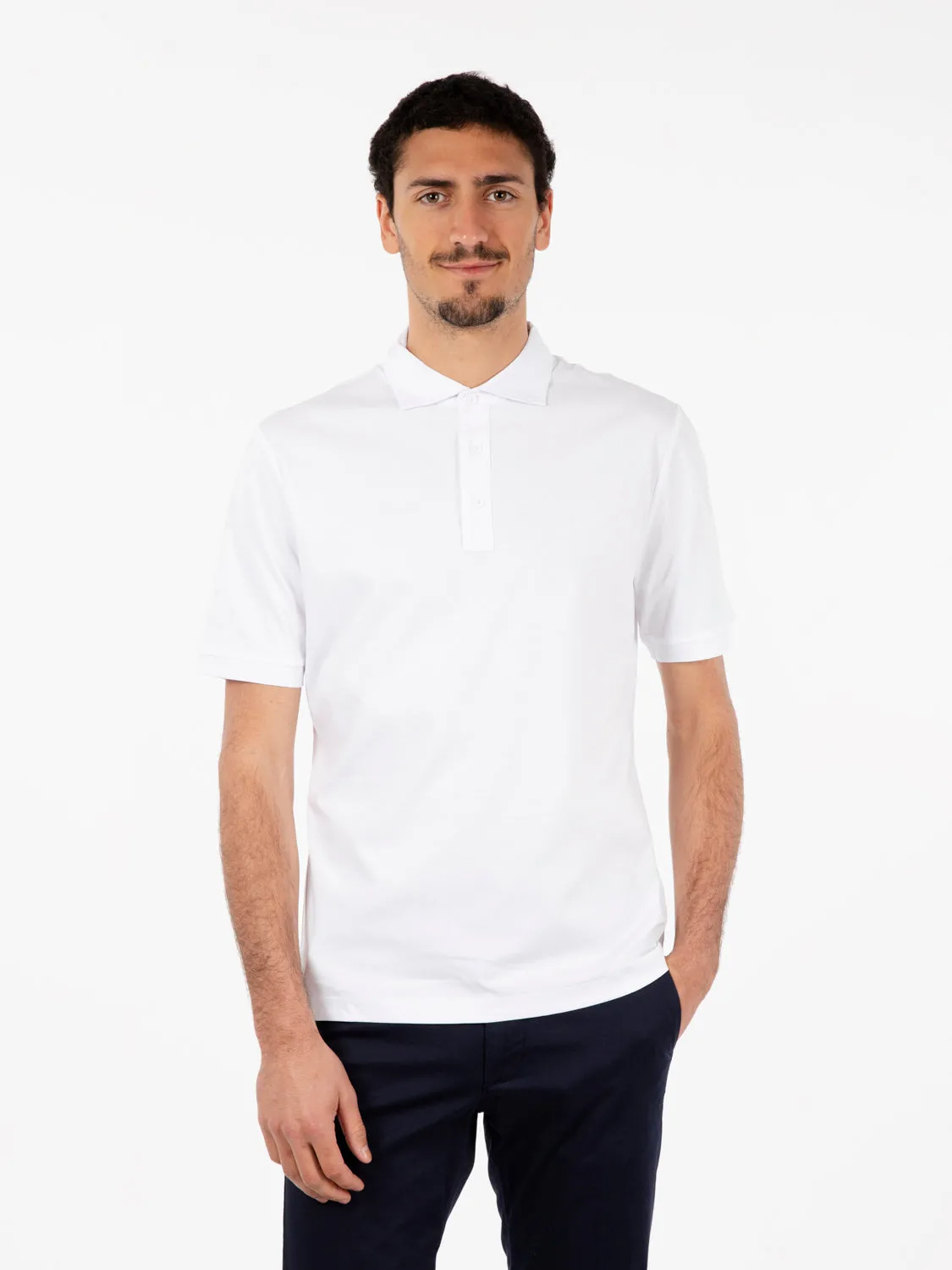 Polo maniche corte bianco