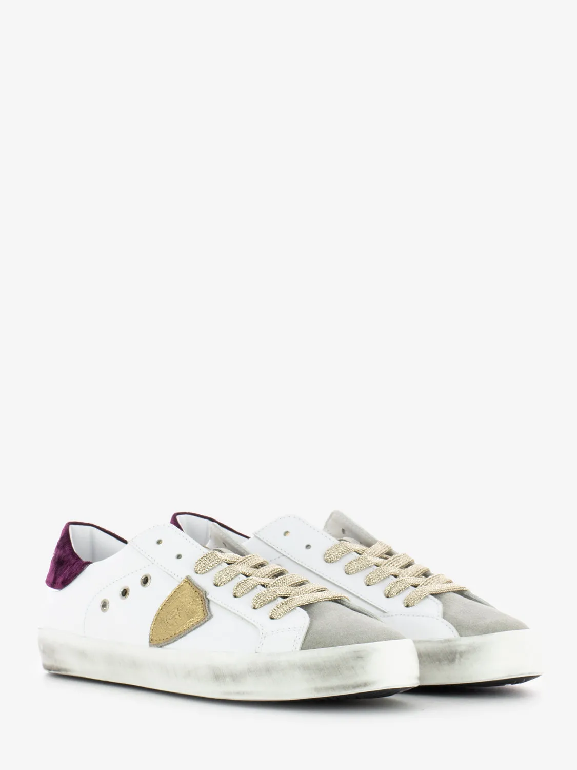 Prsx logo velvet white / grey / dark red / silver