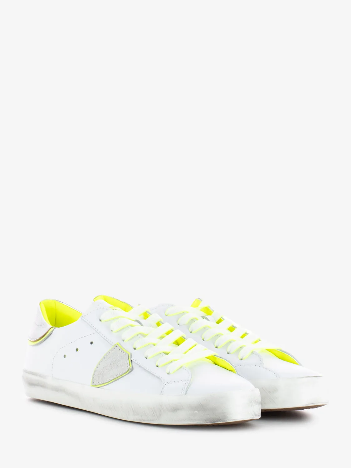 Sneakers Prsx bianche / giallo / argento