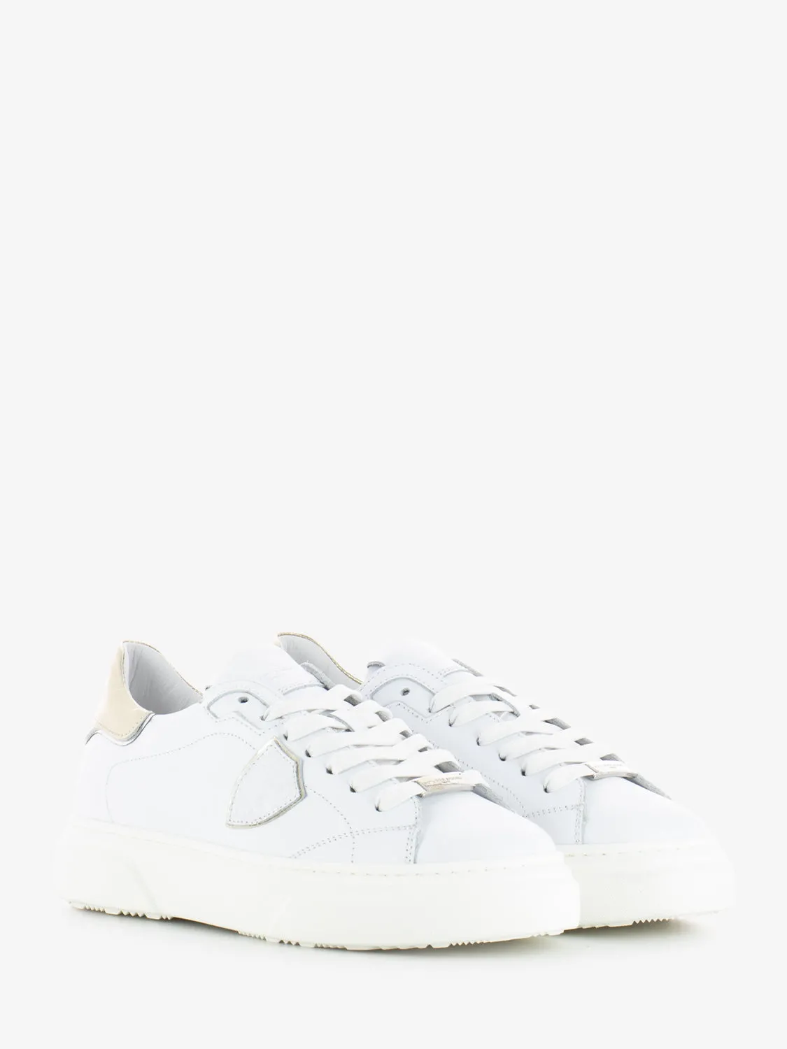 Sneakers Temple bianche e oro