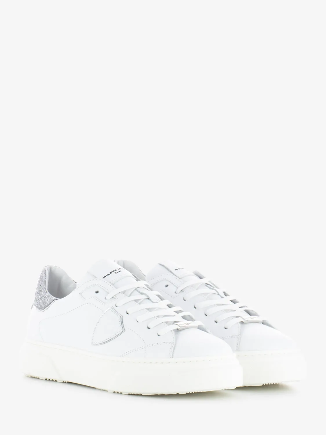Sneakers Temple Veau glitter white / silver