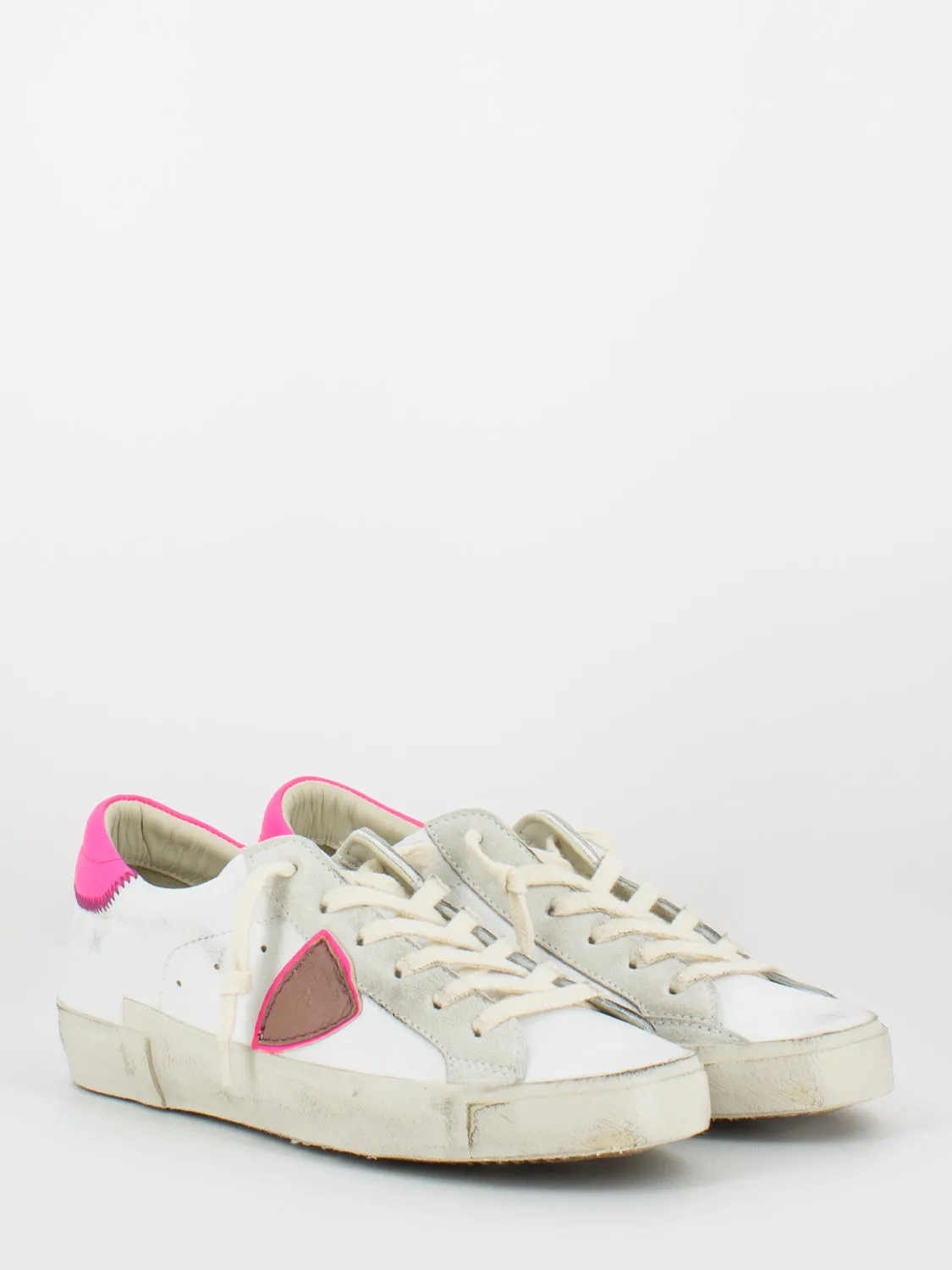 Prsx low doux neon blanc / fucsia