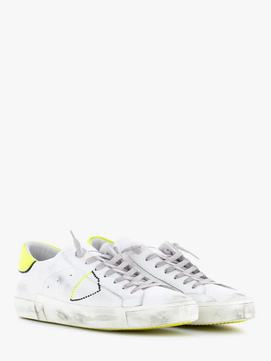 Prsx Low Man Veau broderie blanc / jaune