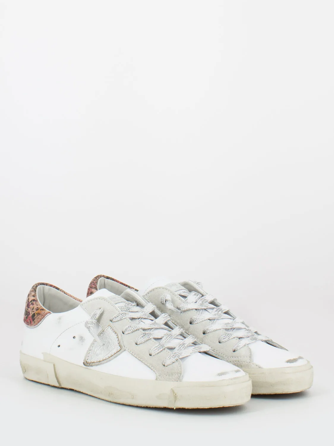 Prsx low veau animal fleurs bianco