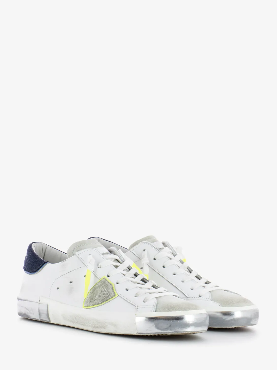 Prsx low veau laine blanc / bleu