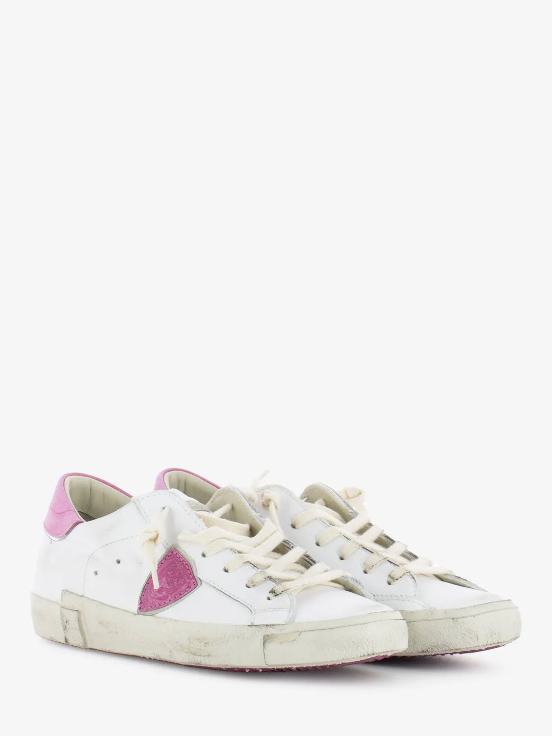 Prsx low veau pop blanc / fucsia