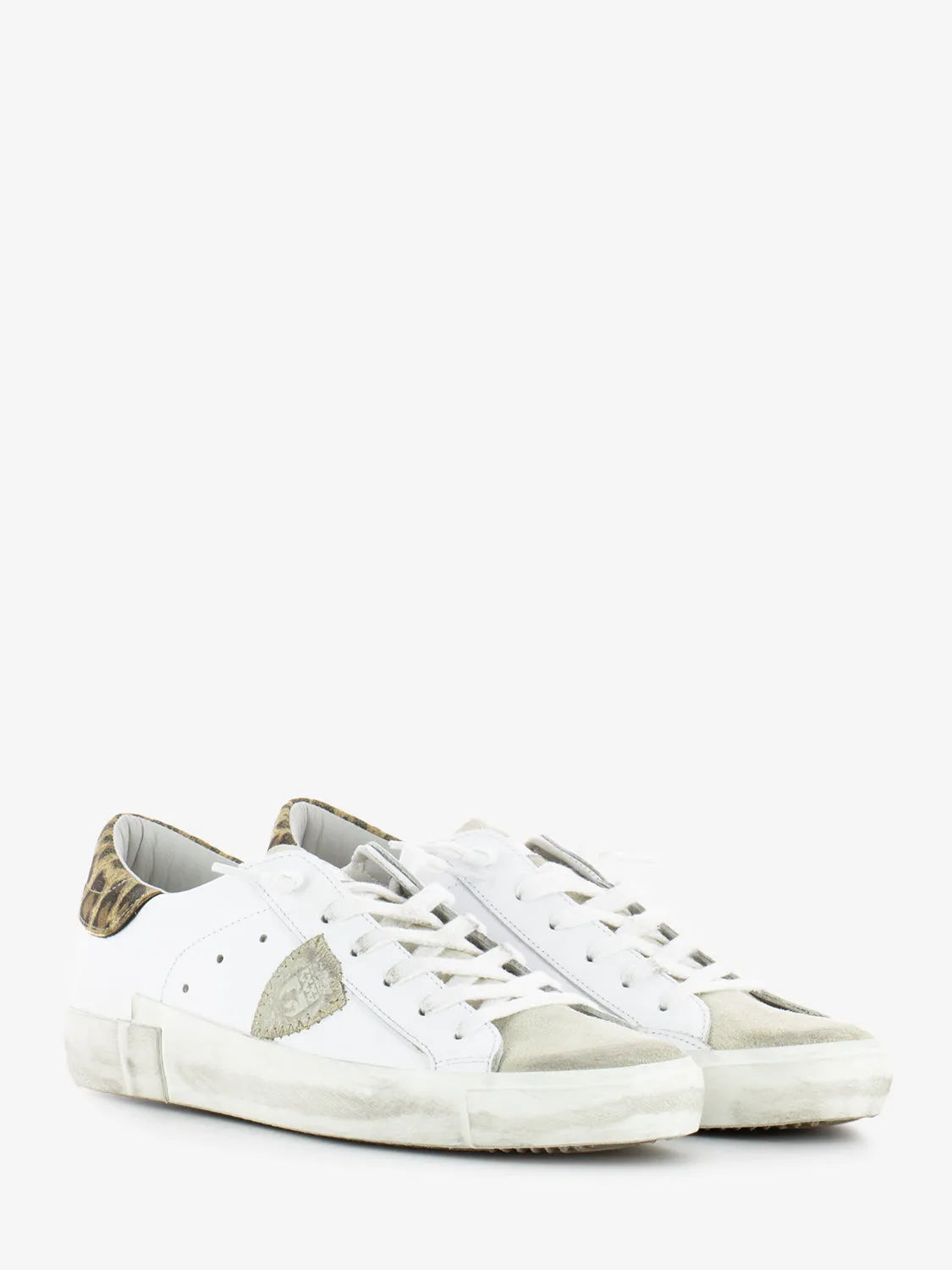 Prsx low woman veau leo / blanc / brun