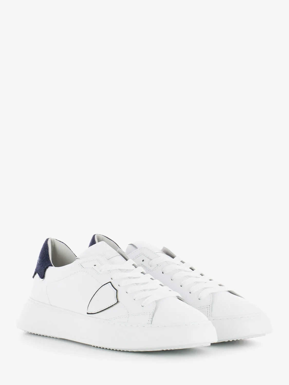 Temple low man veau laine blanc / bleu