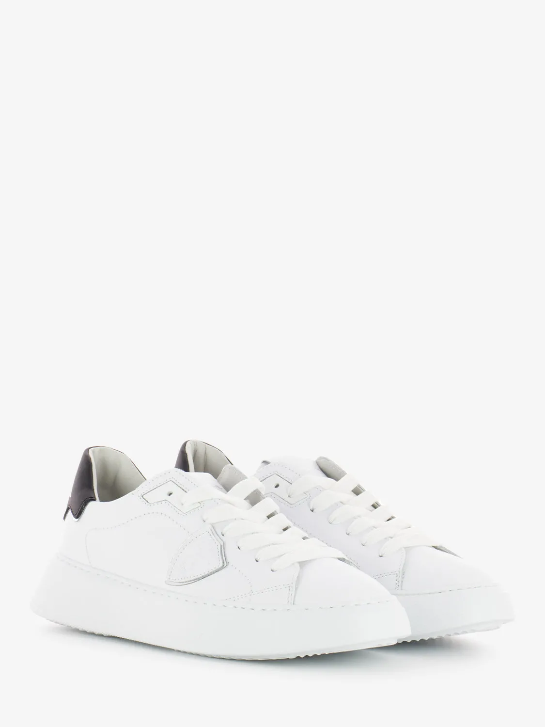 Temple low veau blanc / noir