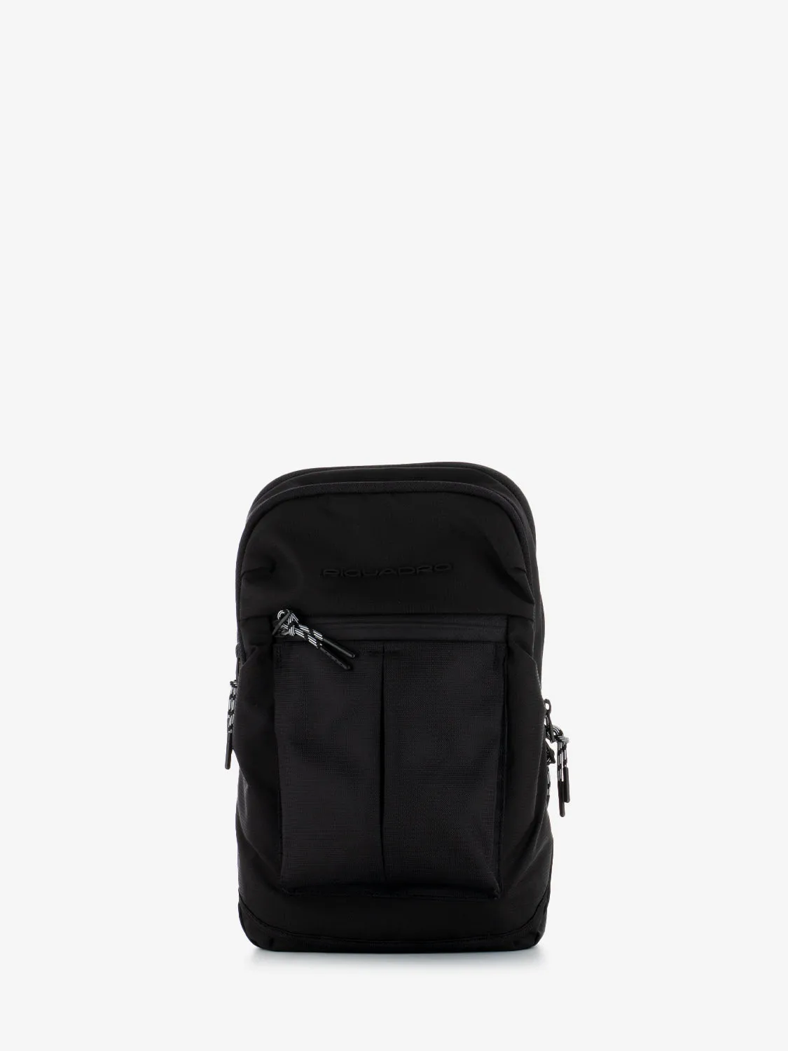 Monospalla in tessuto riciclato nero