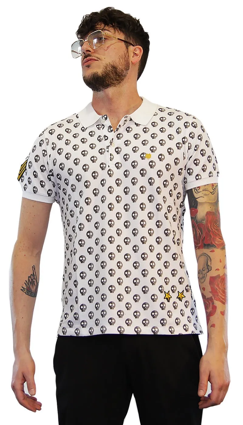 Polita Polo uomo stampa teschi