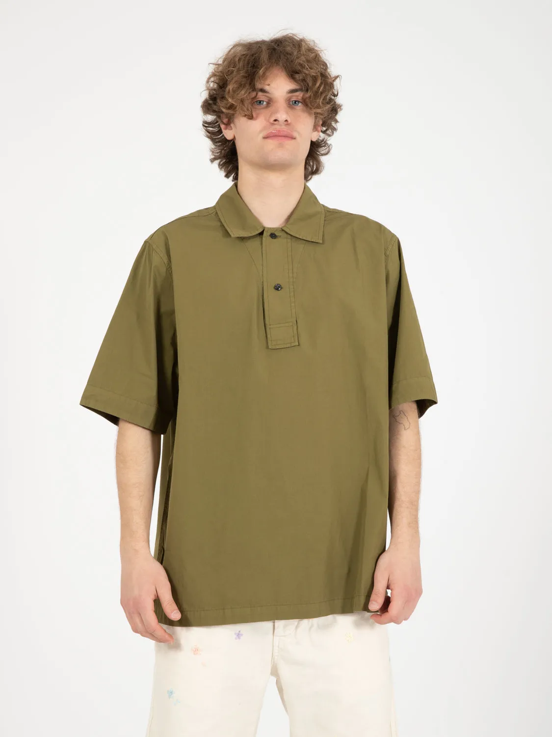 Camicia popeline olive