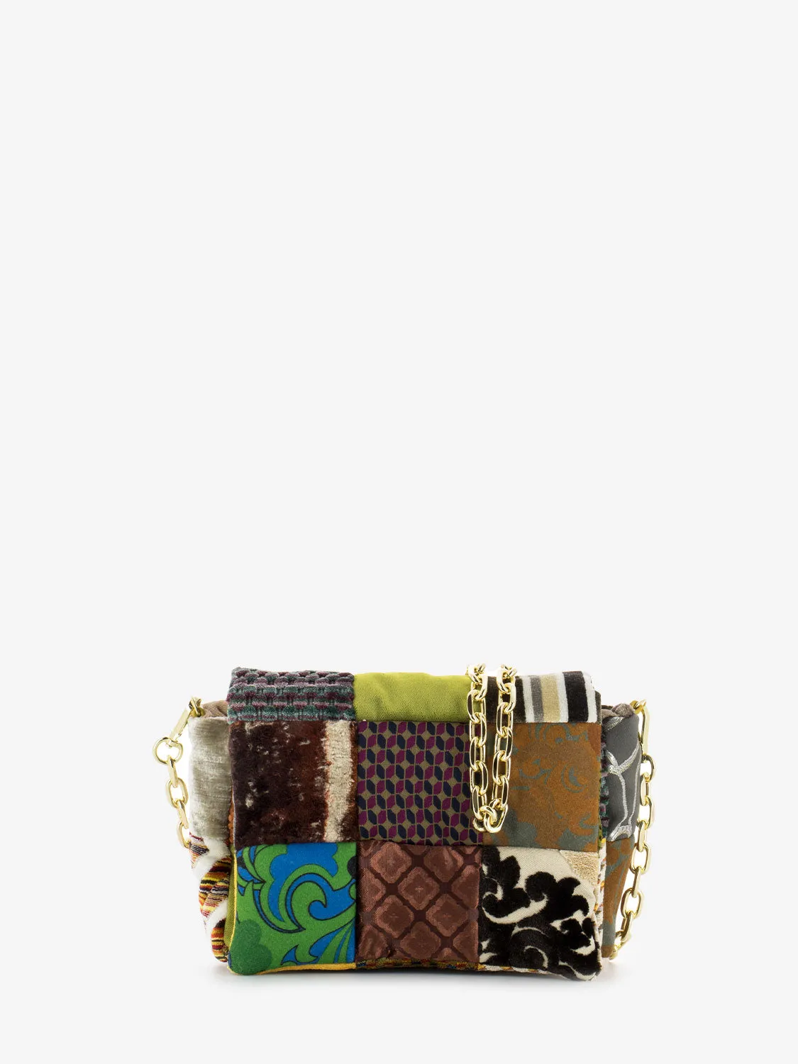 Borsa a tracolla Corinna velluto muticolor