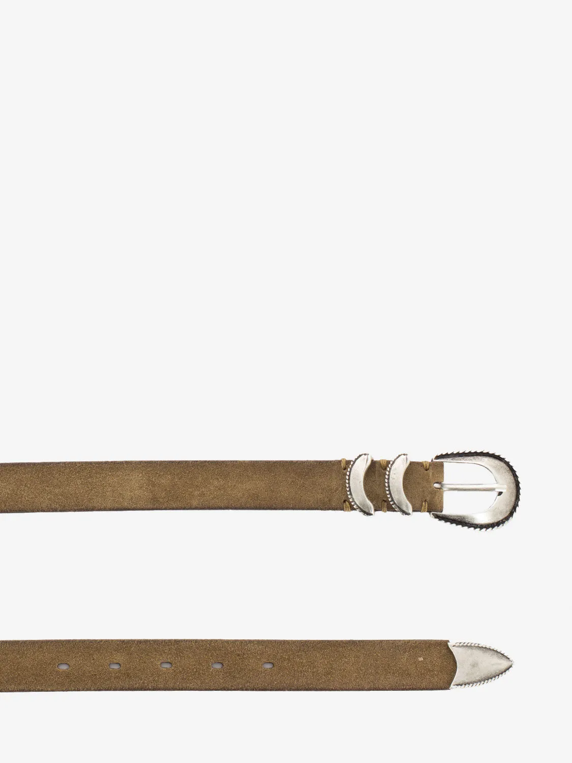 Cintura basica in camoscio beige