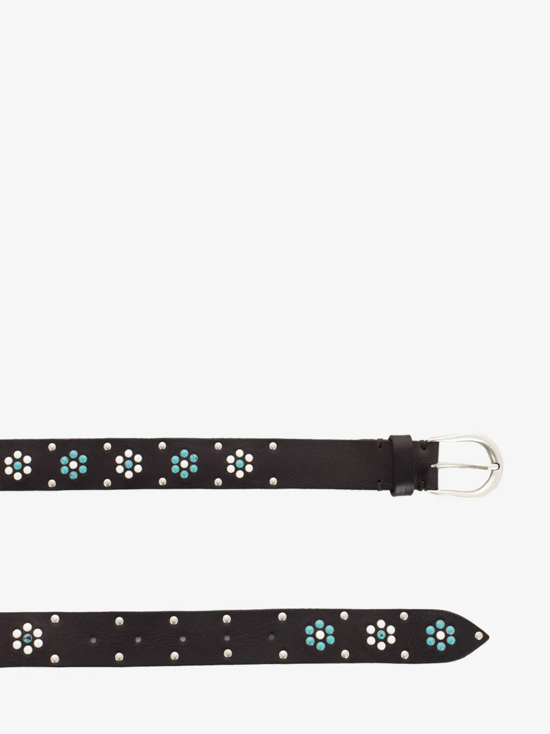 Cintura con pietre fiore turchese / marrone