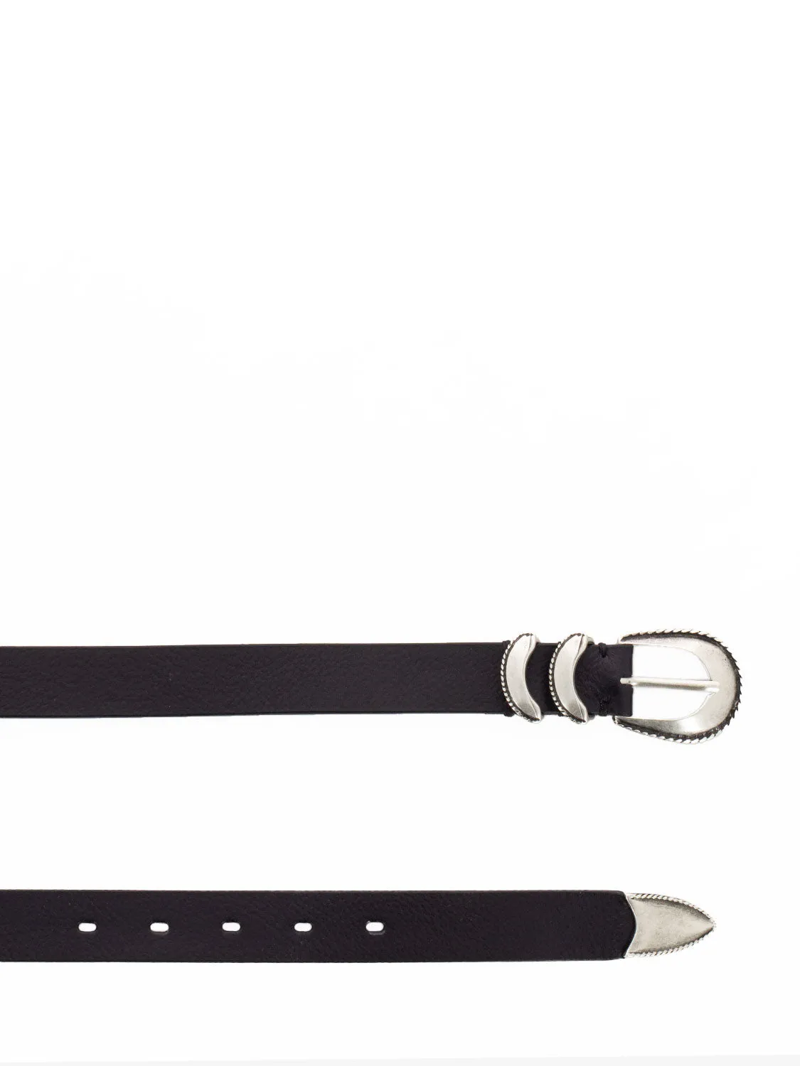 Cintura in pelle grana nero