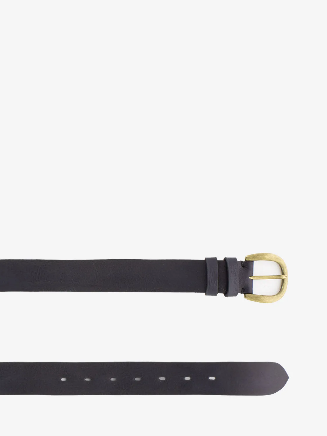 Cintura in pelle liscia nera