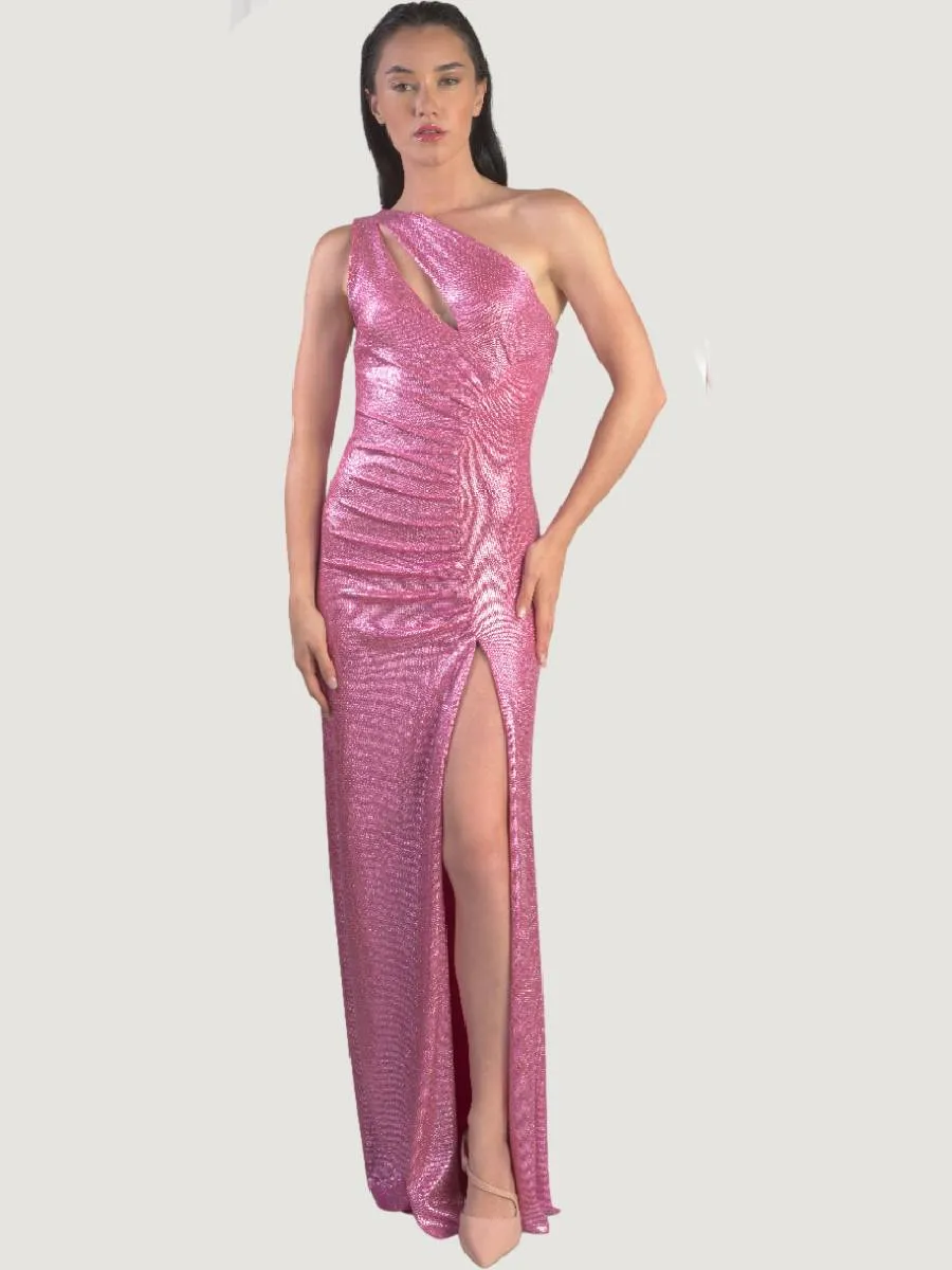 Matilde Couture Abito laminato monospalla