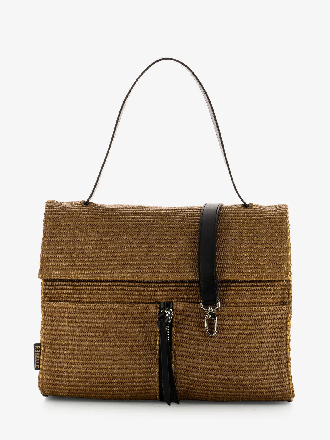 Borsa a cartella Clio Jungle almond