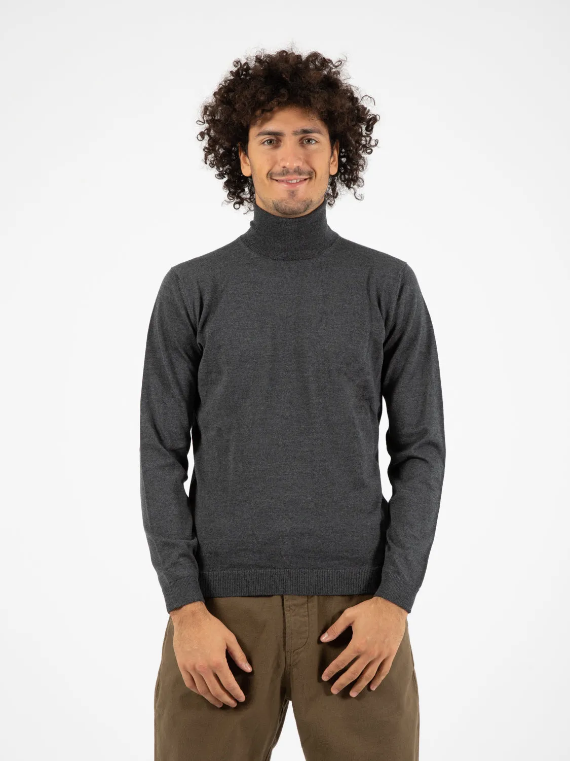 Dolcevita in lana merino extrafine lavagna