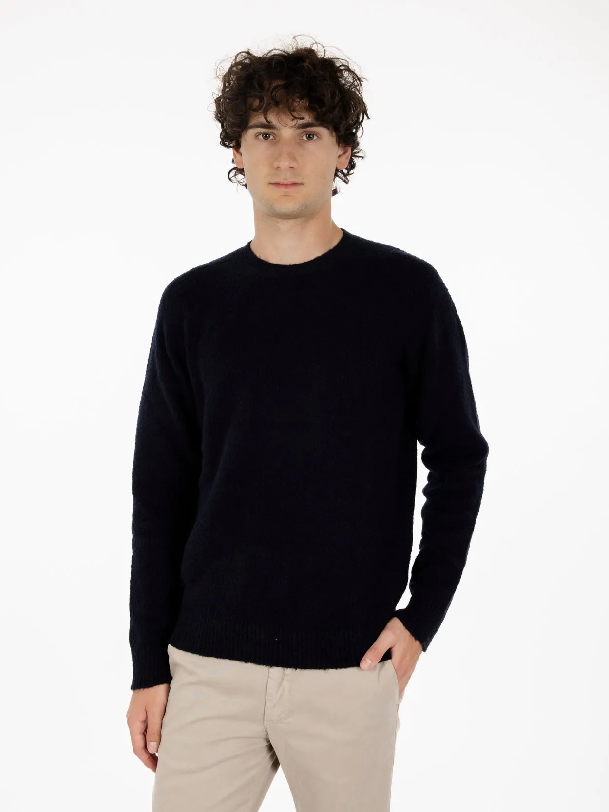 Maglione in misto cotone navy