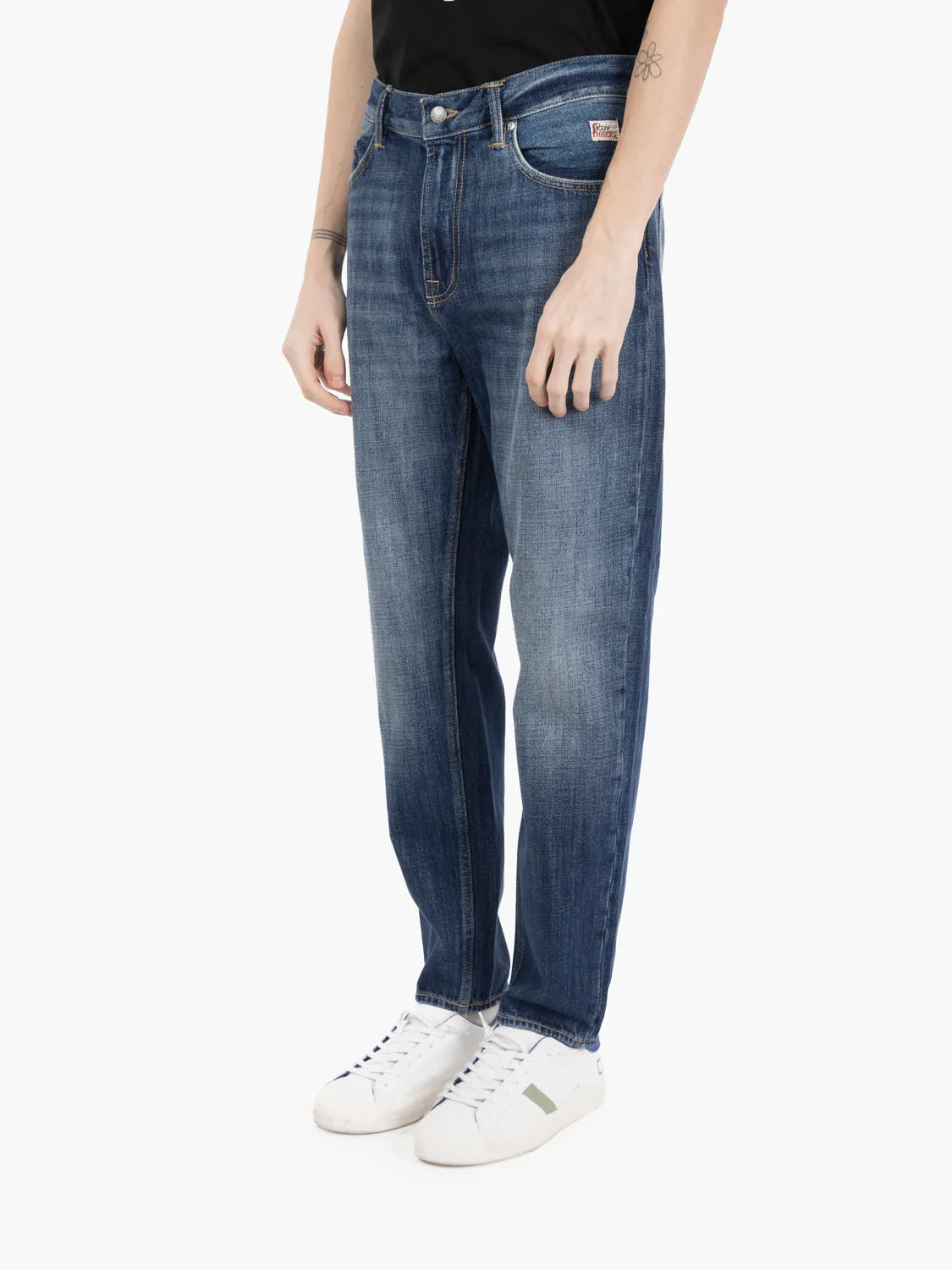 Jeans carrot fit timeless denim blu