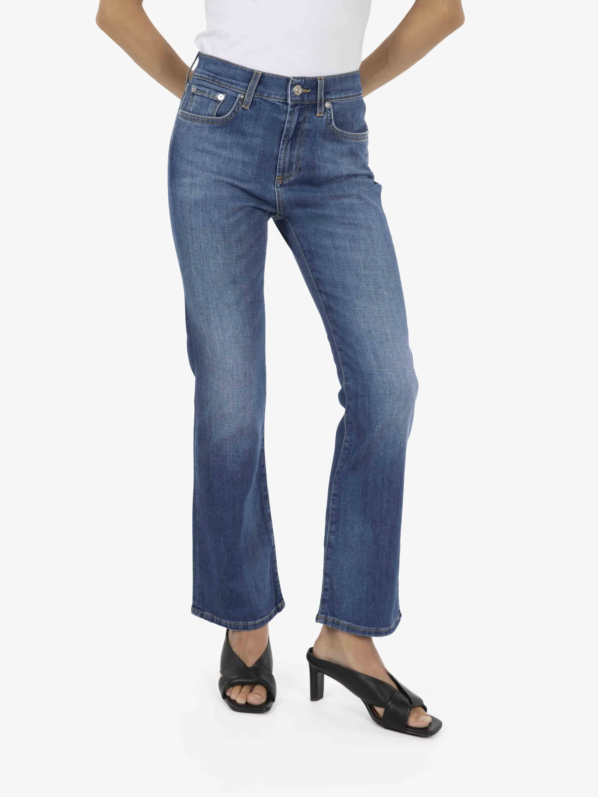 Jeans a trombetta Zandra sienna denim