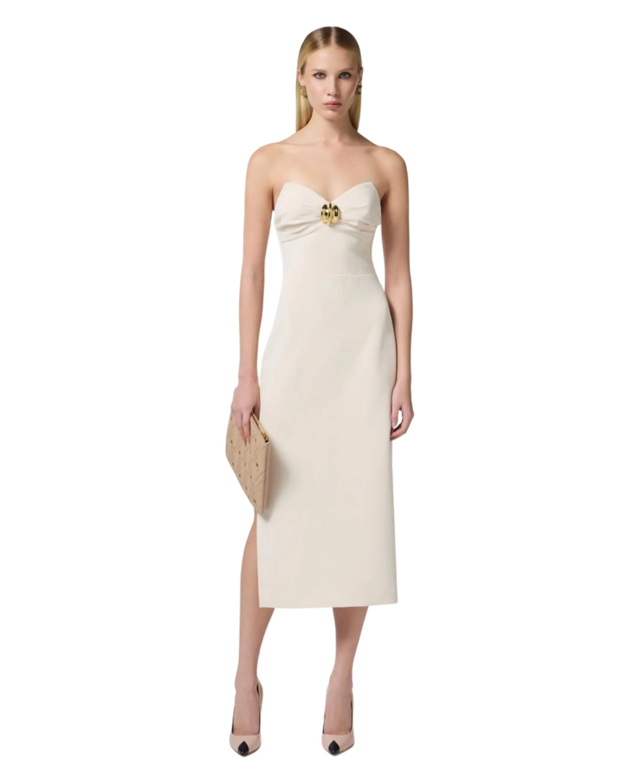 Elisabetta Franchi Abito tubino con applicazione