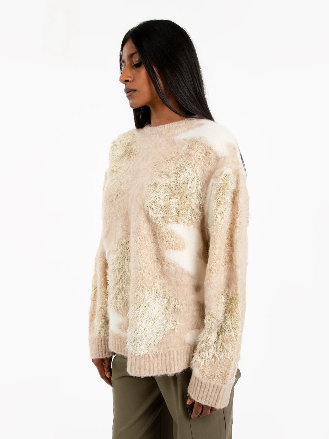 Maglione girocollo Regine oro