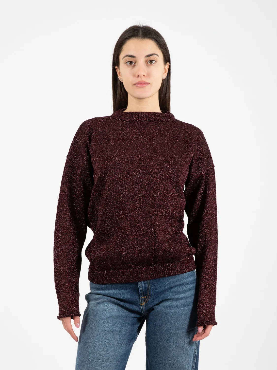 Maglia lurex Beatrice grape