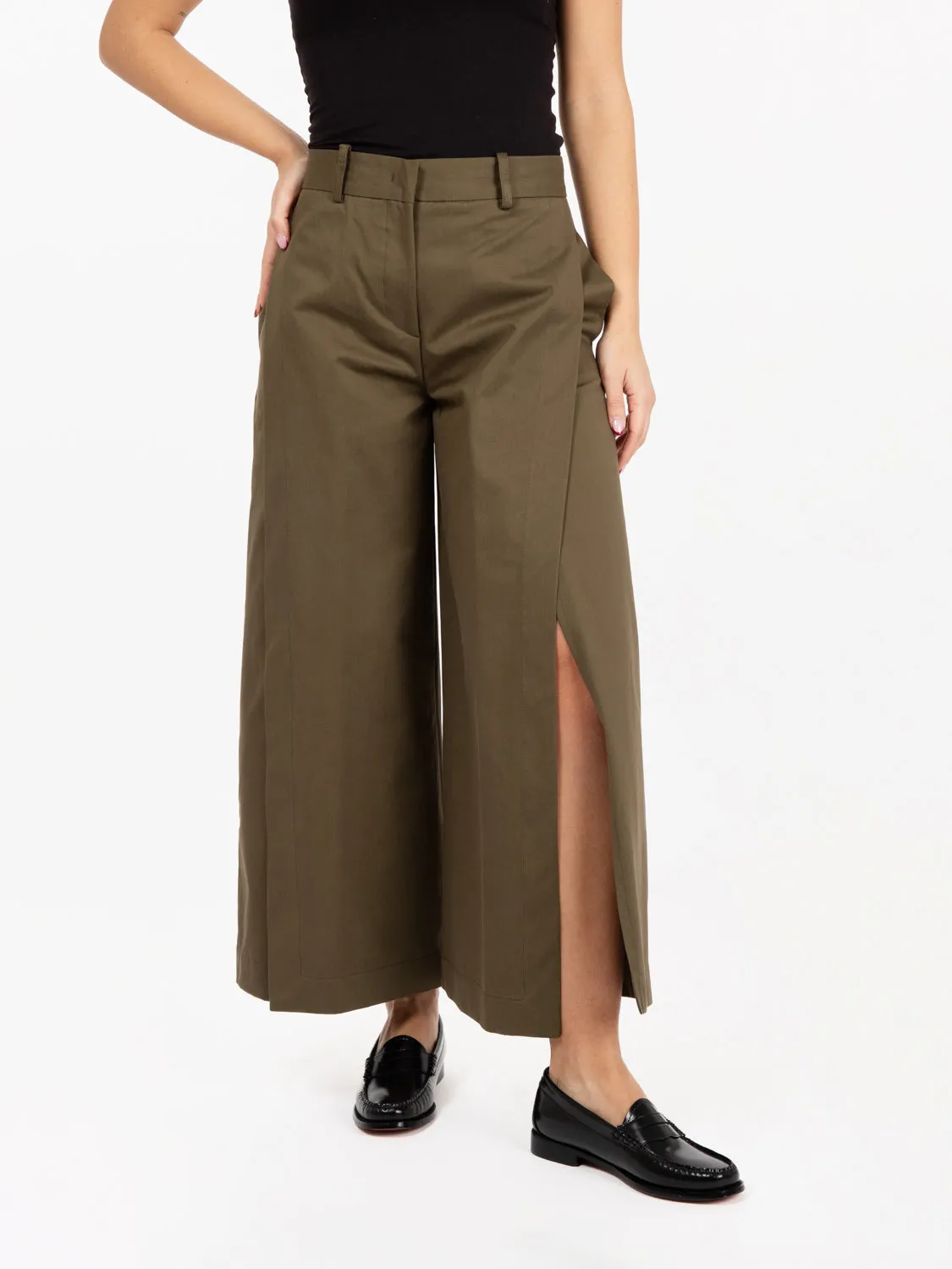 Pantalone a portafoglio Holly oliva