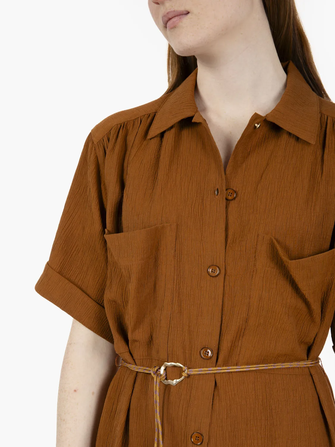 Abito chemisier Sofia caramel